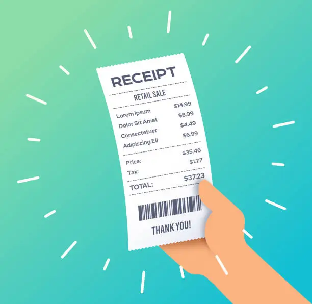 Vector illustration of Receipt for Purchase