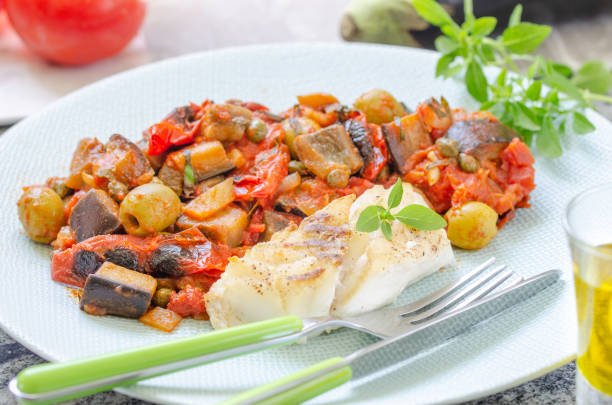 istock Traditional sicilian eggplant dish Caponata 1260325743