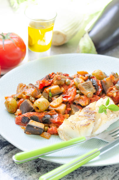 istock Traditional sicilian eggplant dish Caponata 1260326282
