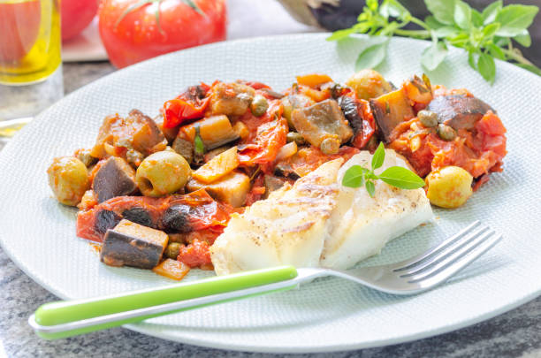 istock Traditional sicilian eggplant dish Caponata 1260327918