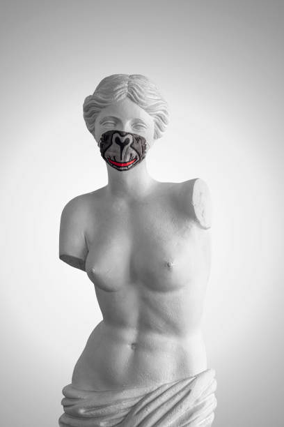 Aphrodite, Goddess of love with monkey face mask