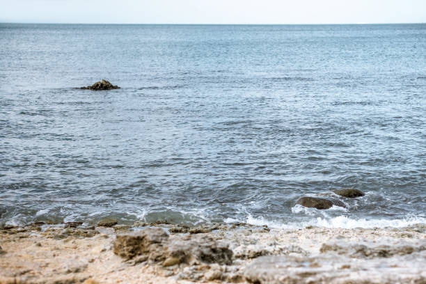 istock Sea landscape with blue sky and white clouds in a sunny day. 1260347253
