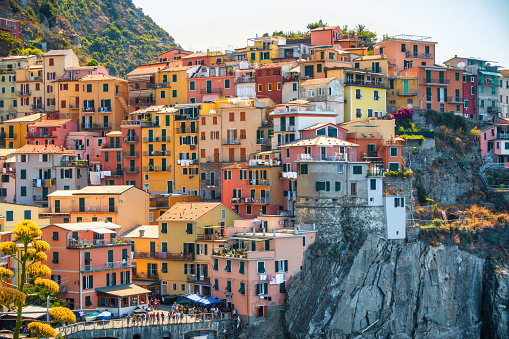 View of Manarolla village in the morning, Cinque Terre, Liguria, Italy
