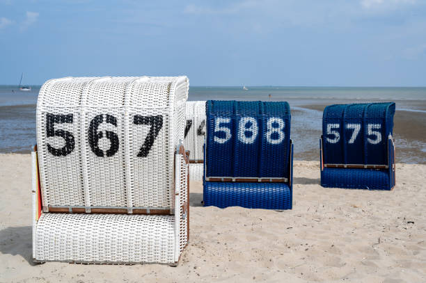 beach chairs on the north sea