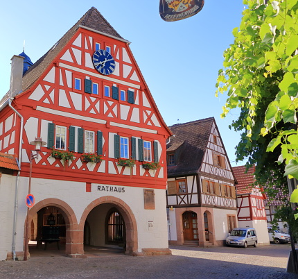 July 05 2020 - Ilbesheim, Germany: A town in the southwestern German Rheinland-Pfalz