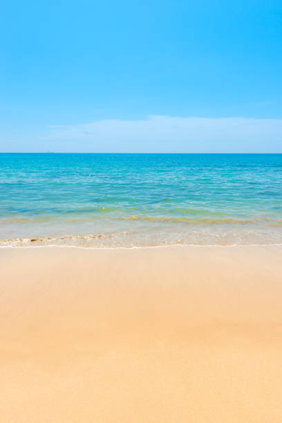 istock Blue sea water and sand beach 1260437724