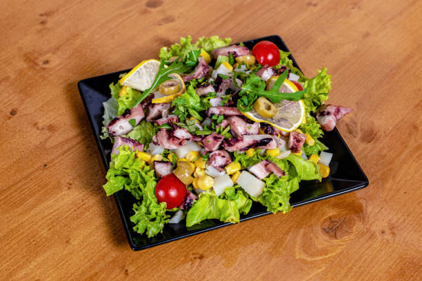 istock Seafood salad on the table 1260443576