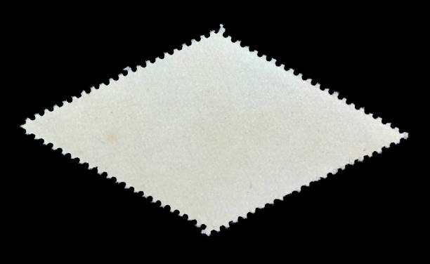istock A Blank white rhombus stamp shape in black Background. 1260485562