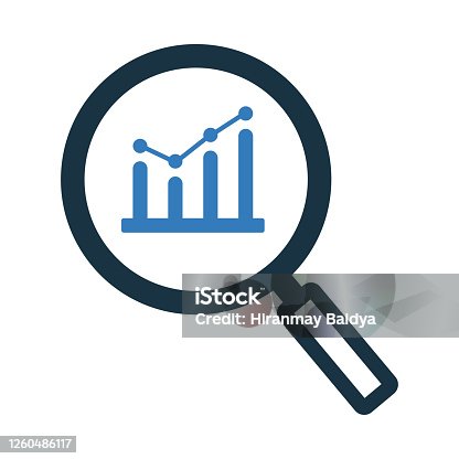 istock Market research icon / vector graphics 1260486117