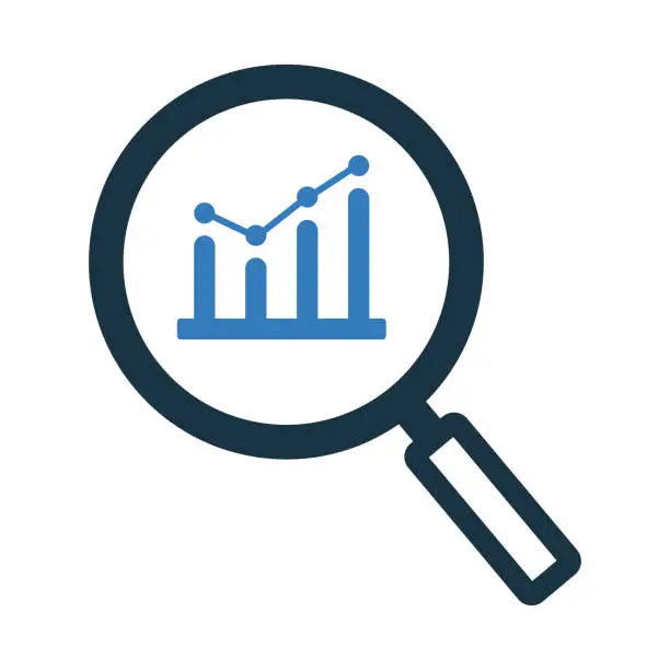 Vector illustration of Market research icon / vector graphics