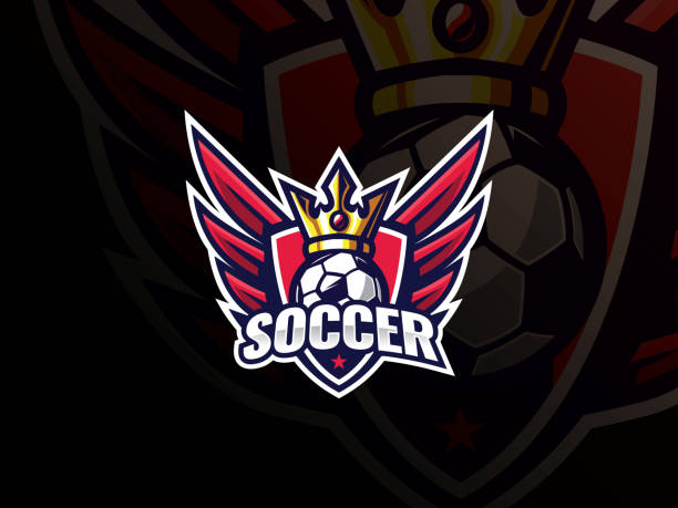 projekt logo piłki nożnej - indonesia football stock illustrations