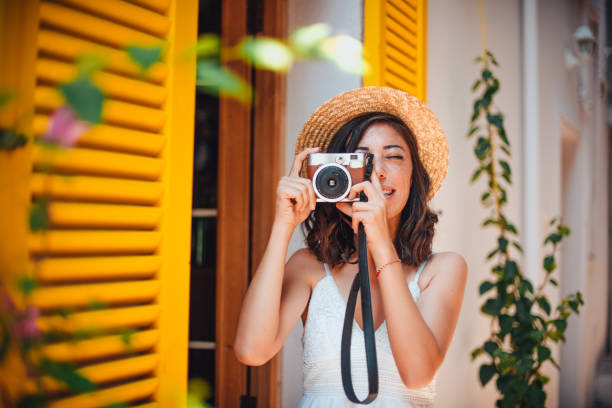 istock Blogger Woman Taking Photos 1260521725