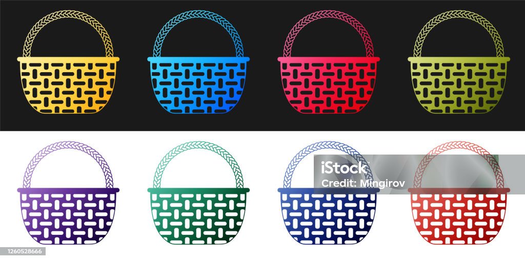 Set Shopping Basket Icon Isolated On Black And White Background Online  Buying Concept Delivery Service Sign Shopping Cart Symbol Vector Stock  Illustration - Download Image Now - iStock