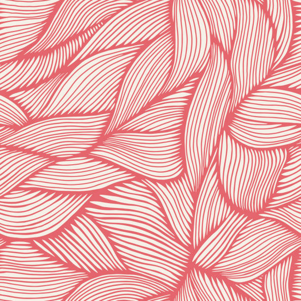 ручная нарисованная органическая переплетенная бесшовная картина - woven shape ornate abstract stock illustrations