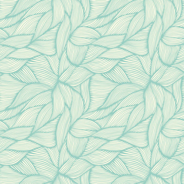 illustrations, cliparts, dessins animés et icônes de motif organique entrelacé entrelacé à la main - wallpaper pattern seamless backgrounds leaf