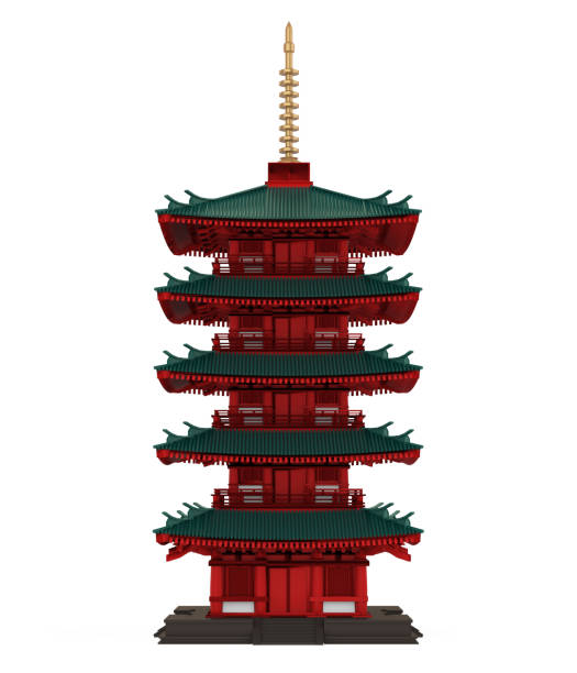 istock Japanese Pagoda Tower Isolated 1260536670