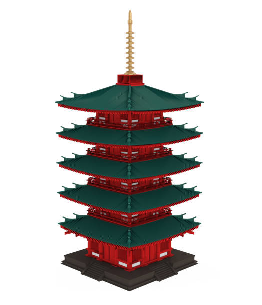 istock Japanese Pagoda Tower Isolated 1260536902