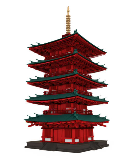 istock Japanese Pagoda Tower Isolated 1260537244