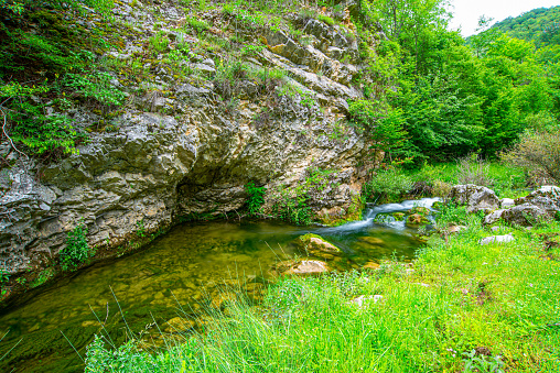 Beautiful mountain river on the Old Mountain, Stara Planina, Serbia, Europe