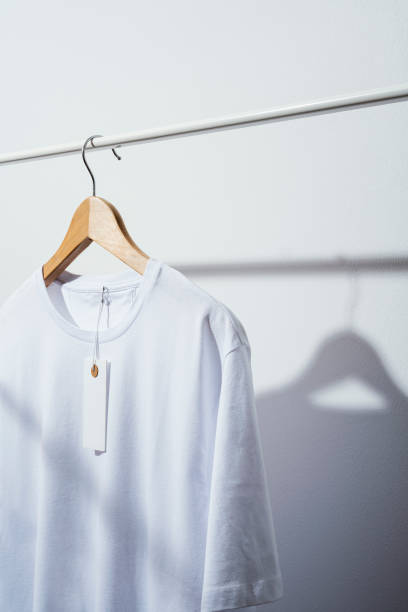 istock White t-shirt on wooden hanger 1260548673