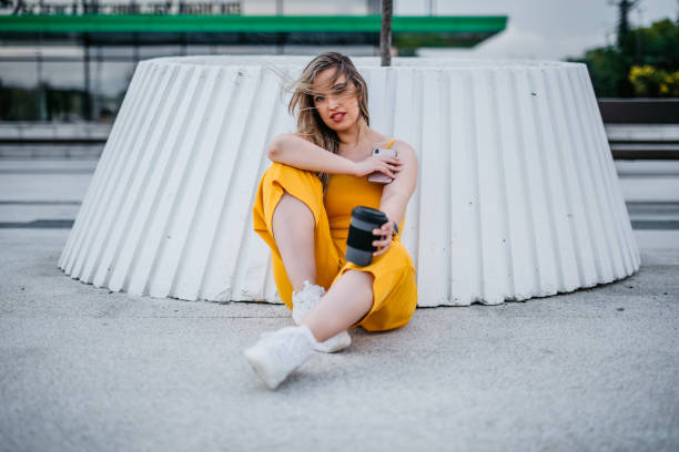 istock Fashionable woman downtown 1260556842