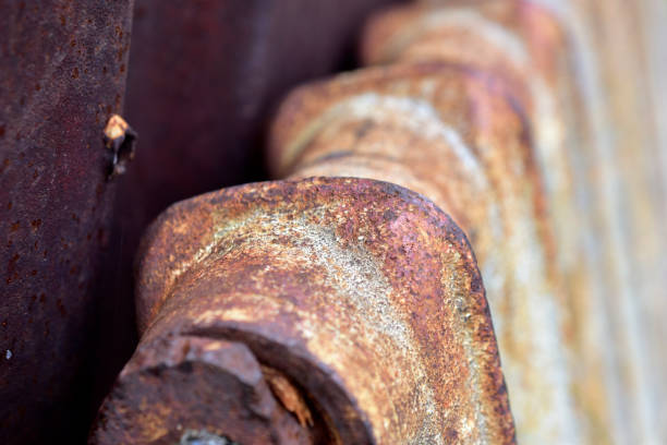 istock Rusty section of the heating battery in scrap metal 1260605329