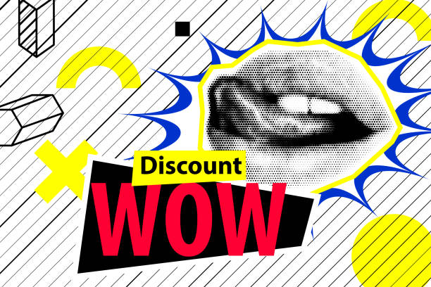 istock Banner for sale modern hipster pop art open mouth 1260651005