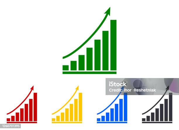 Graphique Augmentation Graphique De Croissance Graphique Avec Flèche Vers Le Haut Icône De ...