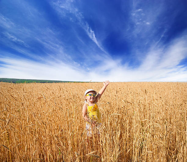 istock Little girl on field 126080175