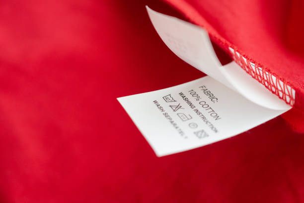 istock White laundry care washing instructions clothes label on red cotton shirt 1260813657