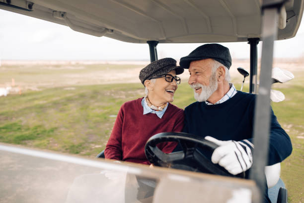 istock Excited senior couple enjoying weekend golf 1260815240
