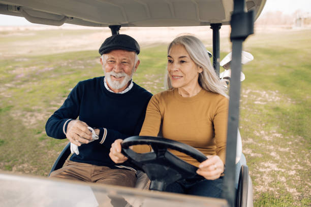 istock Senior couple going to play golf for the weekend 1260815242