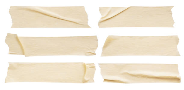 istock Yellow adhesive paper tape set collection isolated on white background 1260815788
