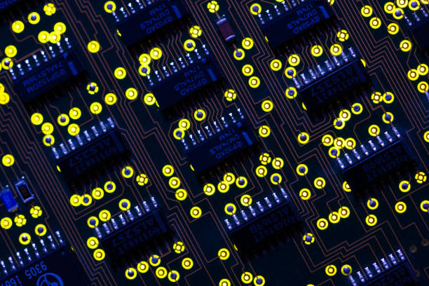 istock Abstract the motherboard.Digital chip of a personal computer. 1260851971