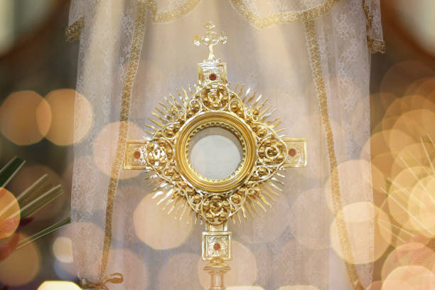 Ostensory for worship at a Catholic church ceremony