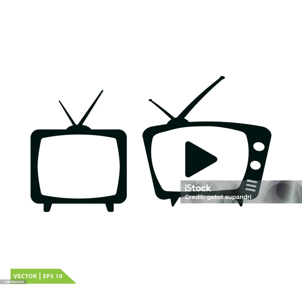 Monitor And Television Icon Vector Logo Template Stock Illustration -  Download Image Now - Logo, Television Industry, Television Set - iStock