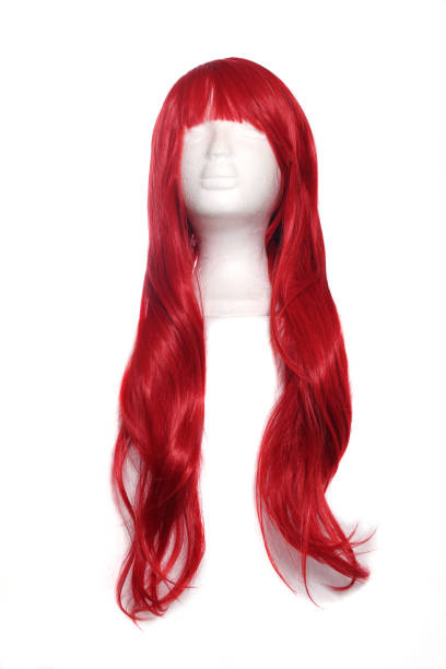 istock Red Anime Style Wig on mannequin 1260874194