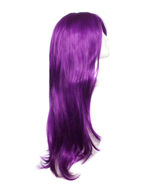 istock Purple Anime Style Wig on White 1260874719