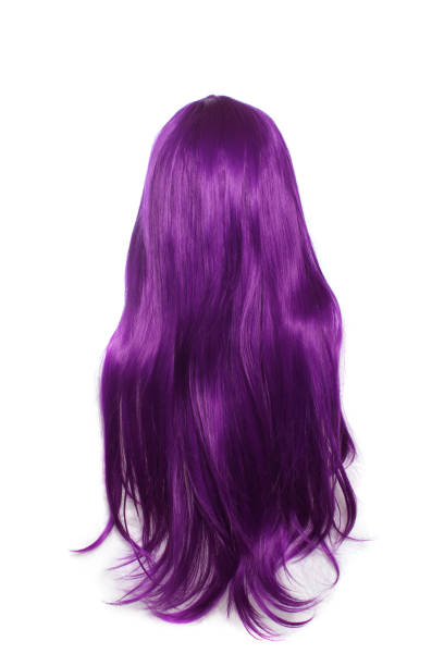 istock Purple Anime Style Wig on White 1260874725