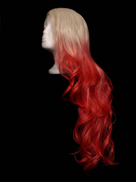 istock Blond and Orange Ombre Wig on Mannequin 1260875748