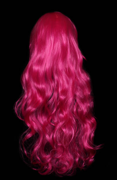 istock Long Pink Comic Style Wig on Mannequin 1260875751