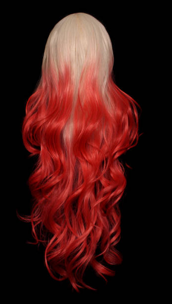 istock Blond and Orange Ombre Wig on Mannequin 1260875755