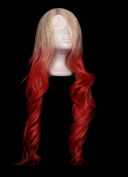 istock Blond and Orange Ombre Wig on Mannequin 1260876240