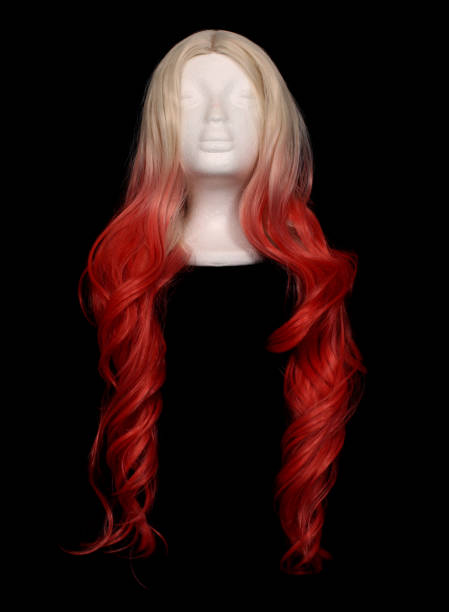 istock Blond and Orange Ombre Wig on Mannequin 1260876265