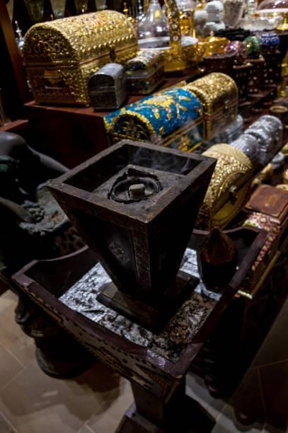 istock Oriental bazaar. Arabic shop with Souvenirs for tourists. 1260905112