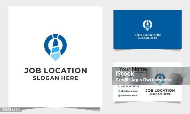 Job Map Pin Job Design Vector With Tie And Pin Map Stock Illustration - Download ...