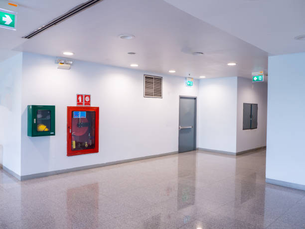 istock fire extinguisher cabinet in the office building For preparing to prevent fire 1260965763