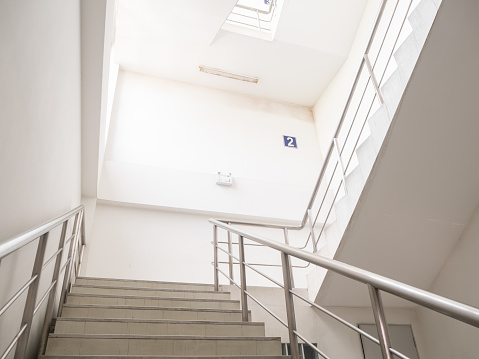emergency exit ,   Staircase in modern modern building