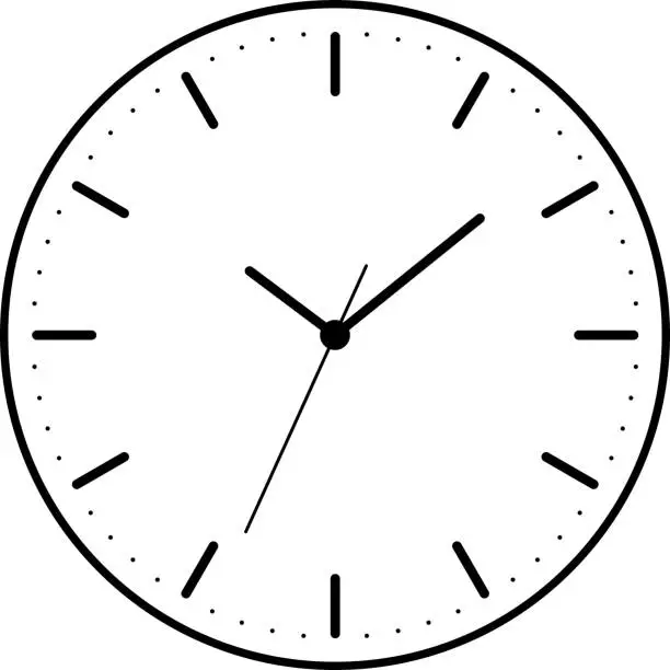 Vector illustration of clock minimal