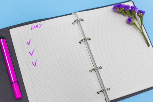 istock An open notepad with text 